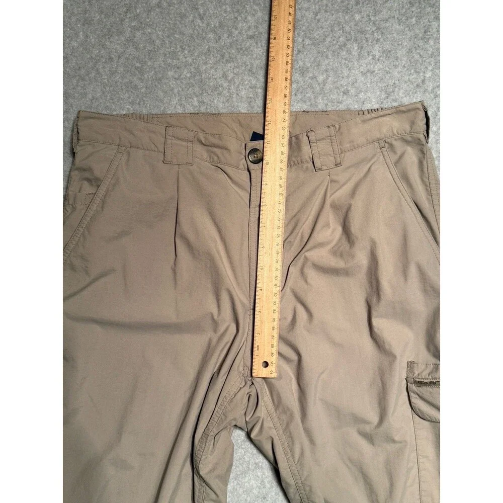 Exofficio Pants Mens 34 Beige Cargo Lightweight Fishing Outdoors Hiking Camping